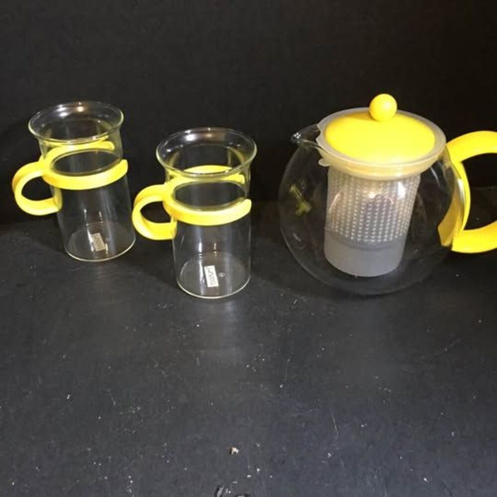 Bodum Glass Teapot and Mug Set - Yellow [Item 0428]